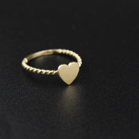 10K Heart Ring