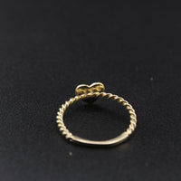 10K Heart Ring