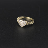 10K Heart Ring with Stones