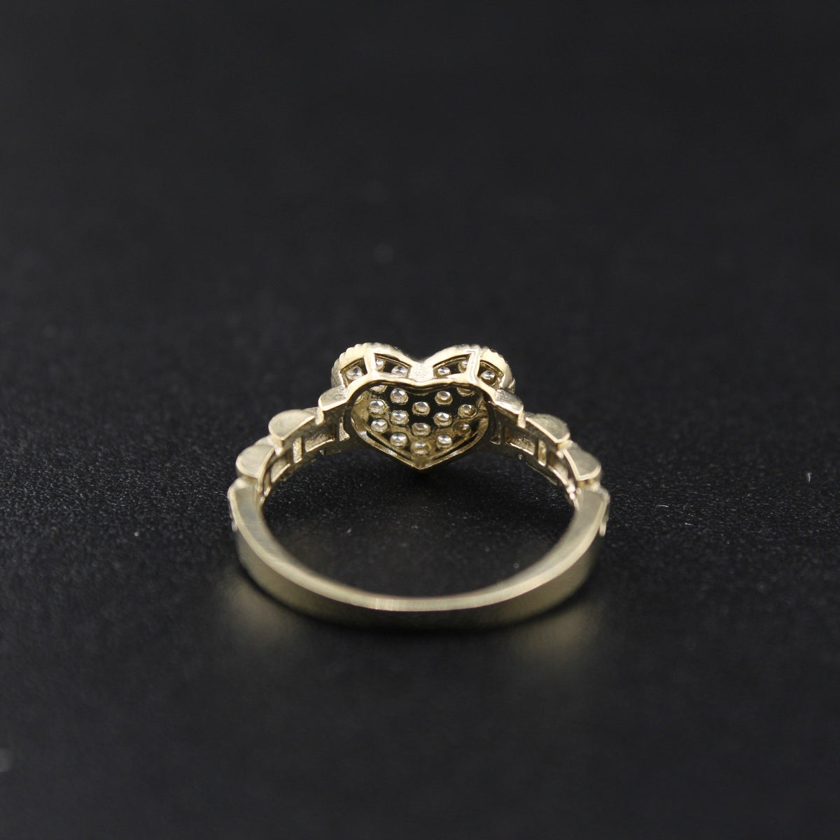 10K Heart Ring with Stones