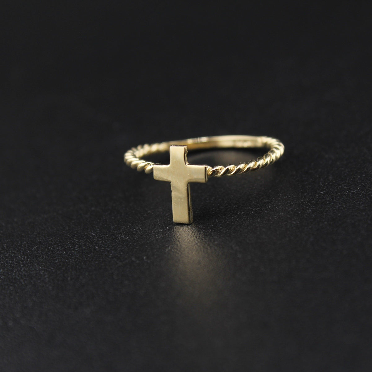 10K Gold Cross Ring