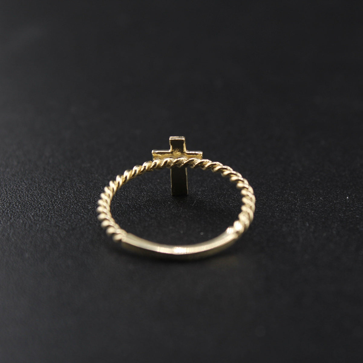 10K Gold Cross Ring
