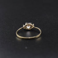10K Heart Stone Ring