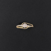 10K Real Gold  Dainty Flower Ring