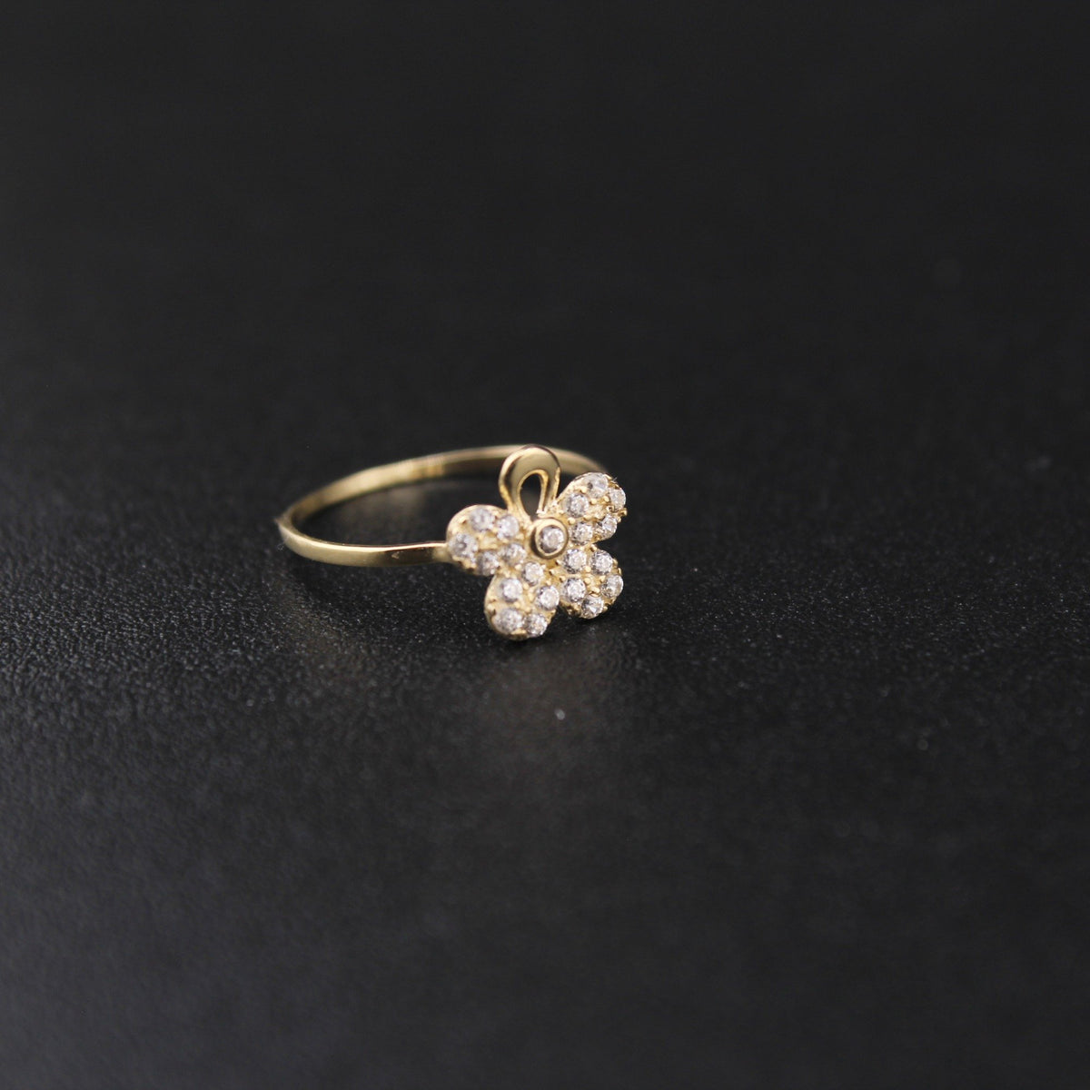 10K Gold  Flower Ring For Baby