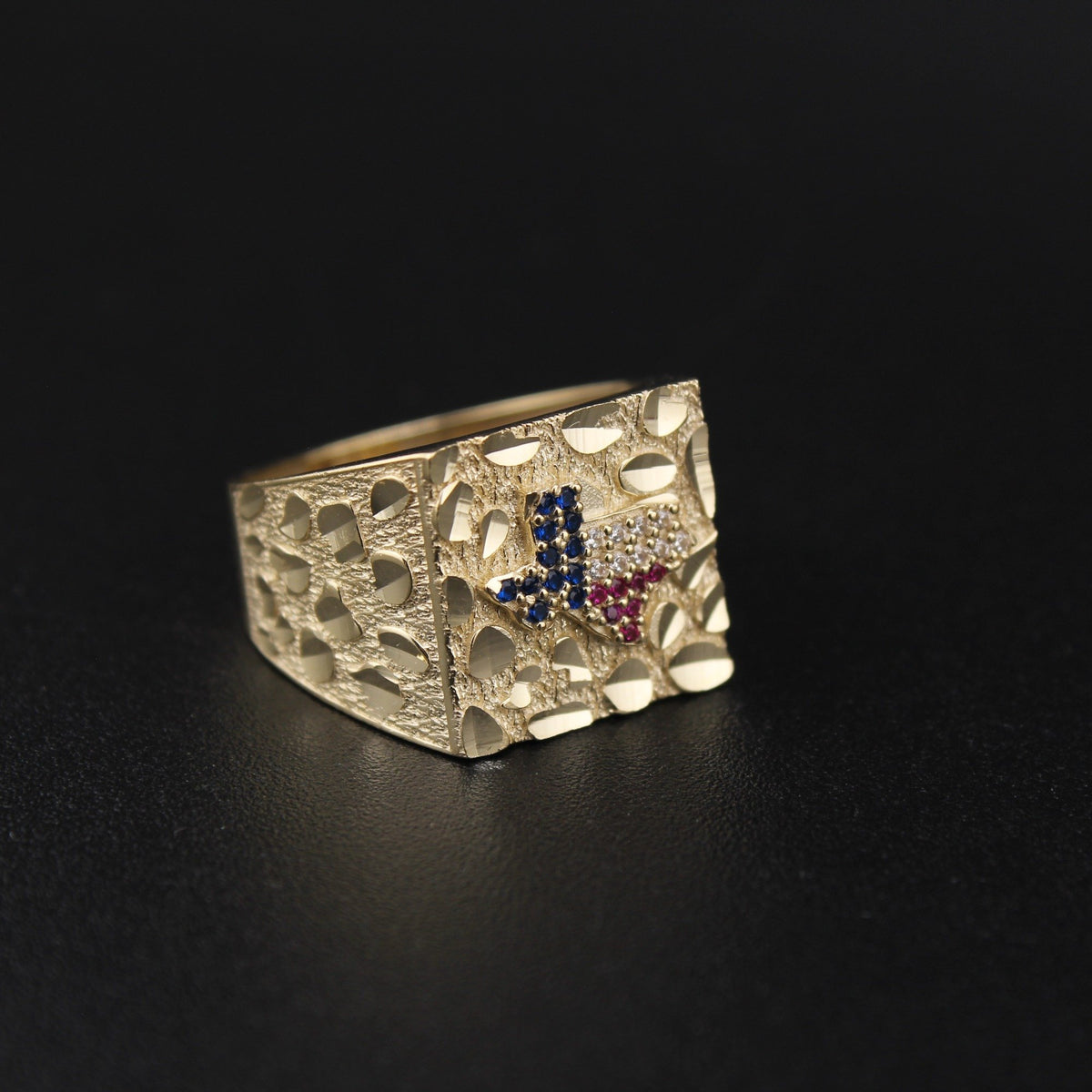 10K Texas Nugget Ring