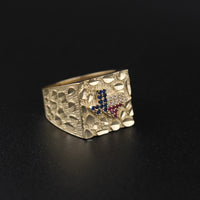 10K Texas Nugget Ring