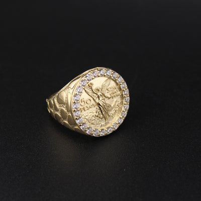 10K 50 Pesos Coin Ring