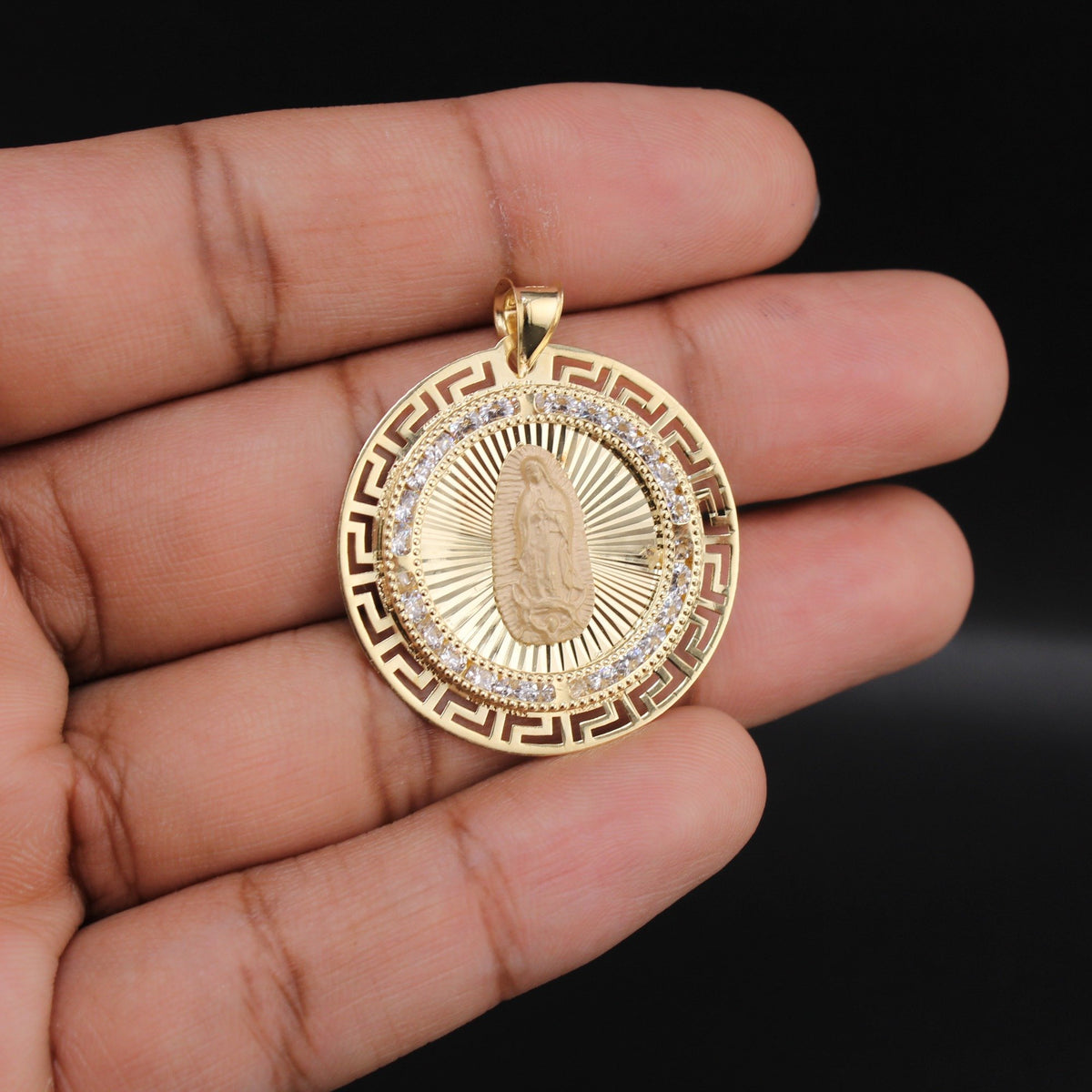 10K Virgin Mary Charm