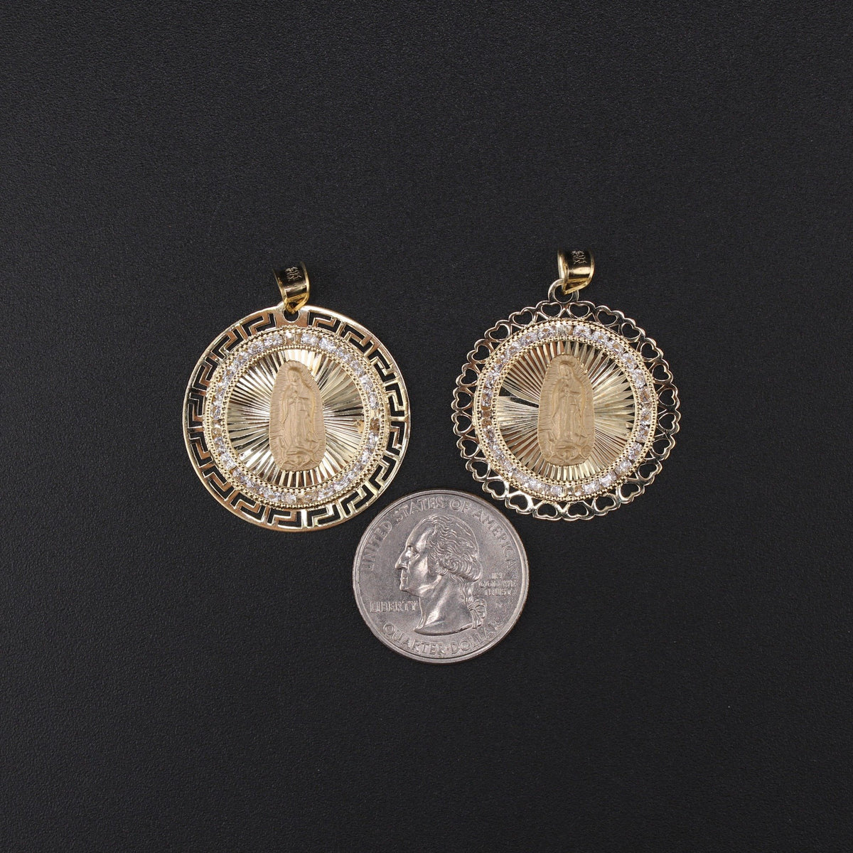 10K Virgin Mary Charm
