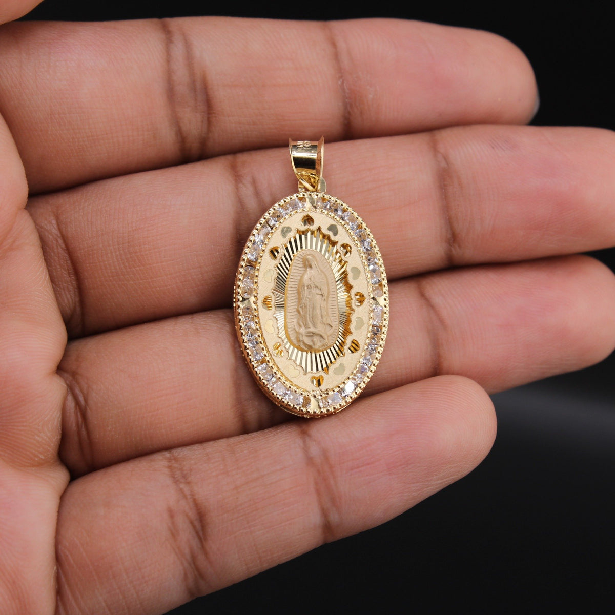 10K Virgin Mary Charm