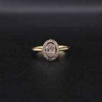 10KT Yellow Gold Ladies Diamond Round Ring