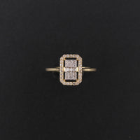 10K Yellow Gold Ladies Diamond Ring