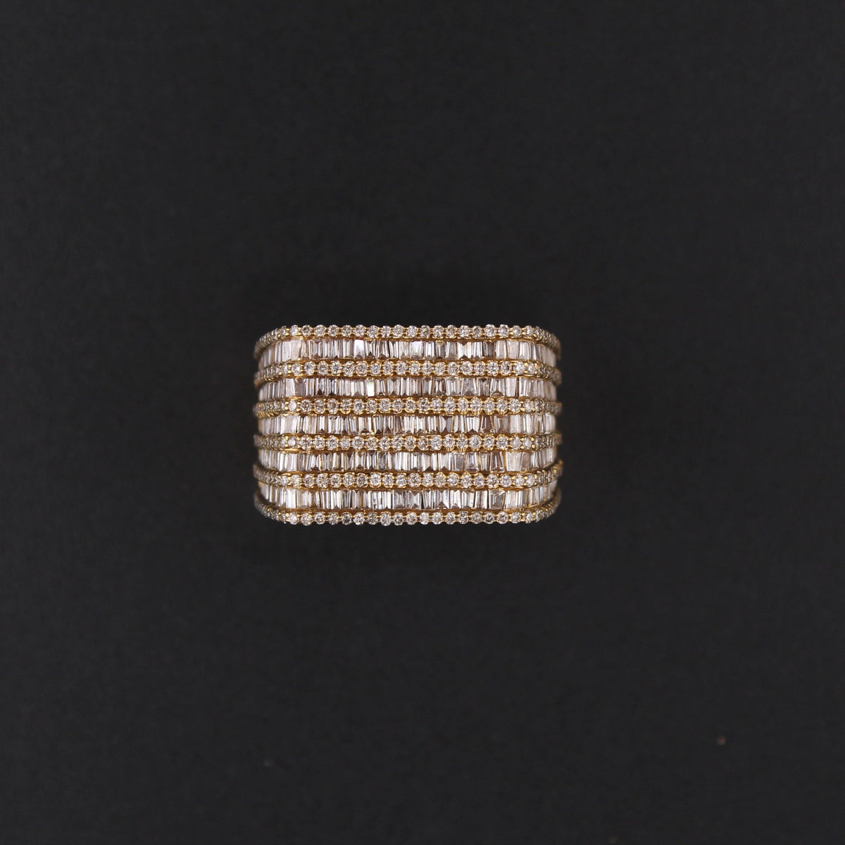 10K Yellow Gold Baguette Diamond Ring