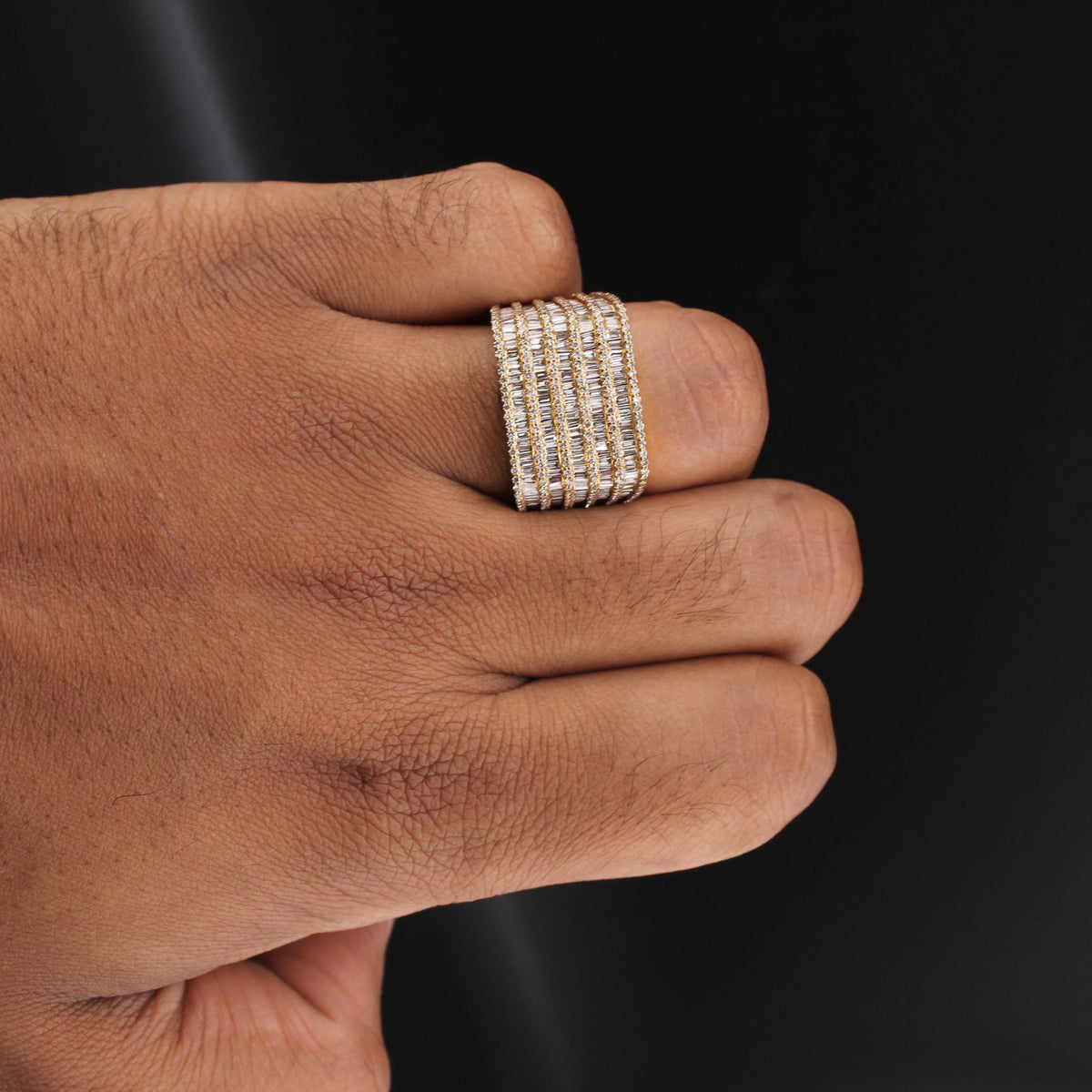 10K Yellow Gold Baguette Diamond Ring