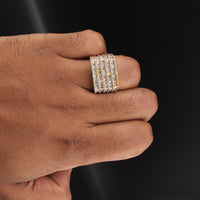 10K Yellow Gold Baguette Diamond Ring
