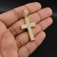 10K Diamond Cross Pendant 3CTW