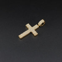 10K Diamond Cross Pendant 3CTW