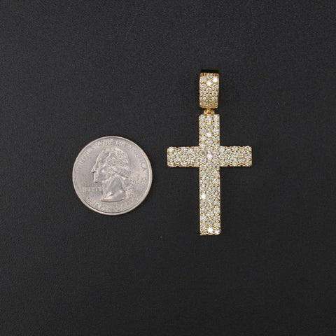 10K Diamond Cross Pendant 3CTW