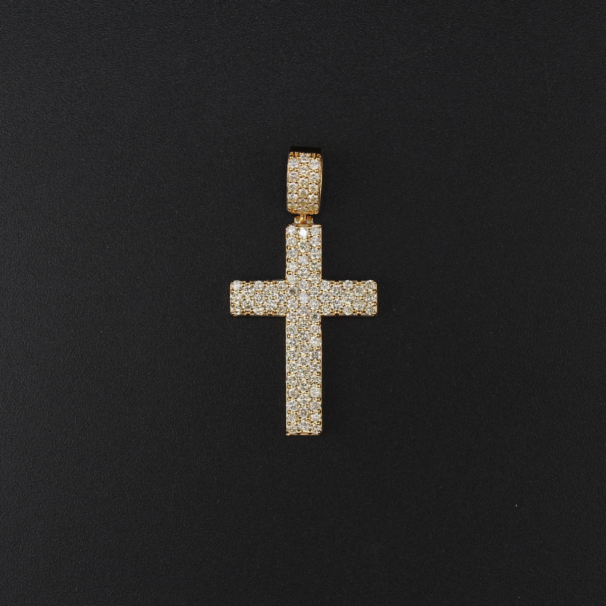 10K Diamond Cross Pendant 3CTW