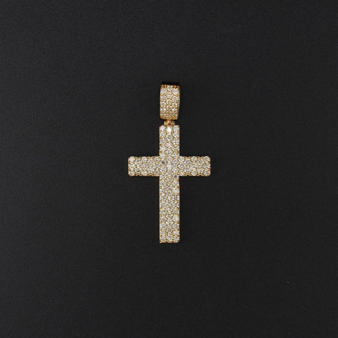 10K Diamond Cross Pendant 3CTW