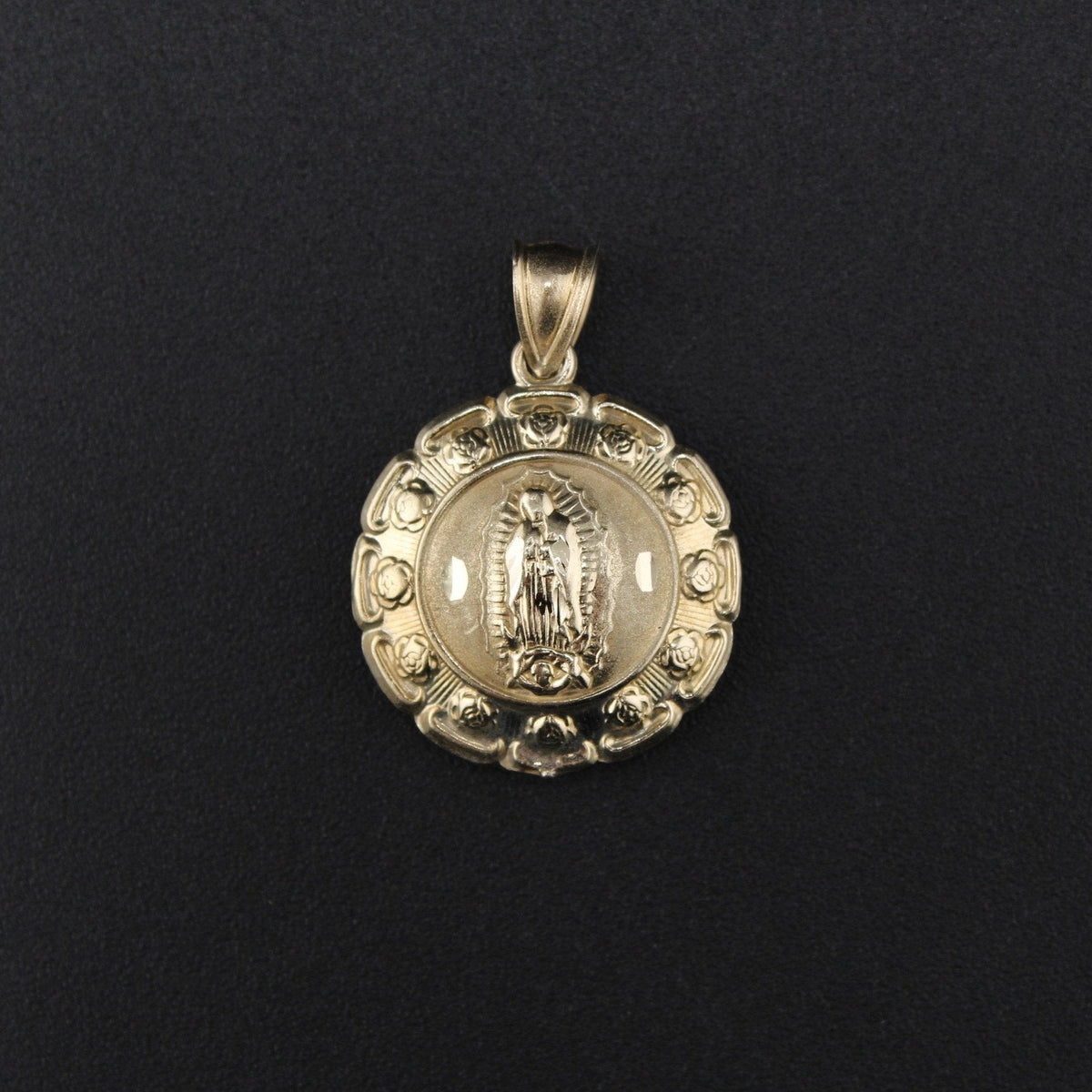 10K Double Sided Virgin Mary & Jesus Pendant