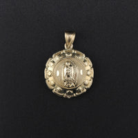10K Double Sided Virgin Mary & Jesus Pendant