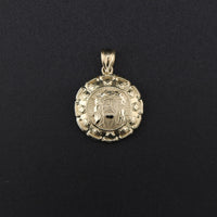 10K Double Sided Virgin Mary & Jesus Pendant