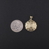 10K Double Sided Virgin Mary & Jesus Pendant