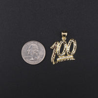 10K Gold 100 Pendant