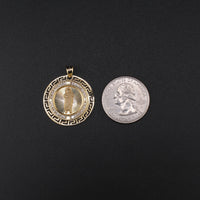 10K St Jude Pendant & Figaro Chain