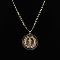 10K St Jude Pendant & Figaro Chain