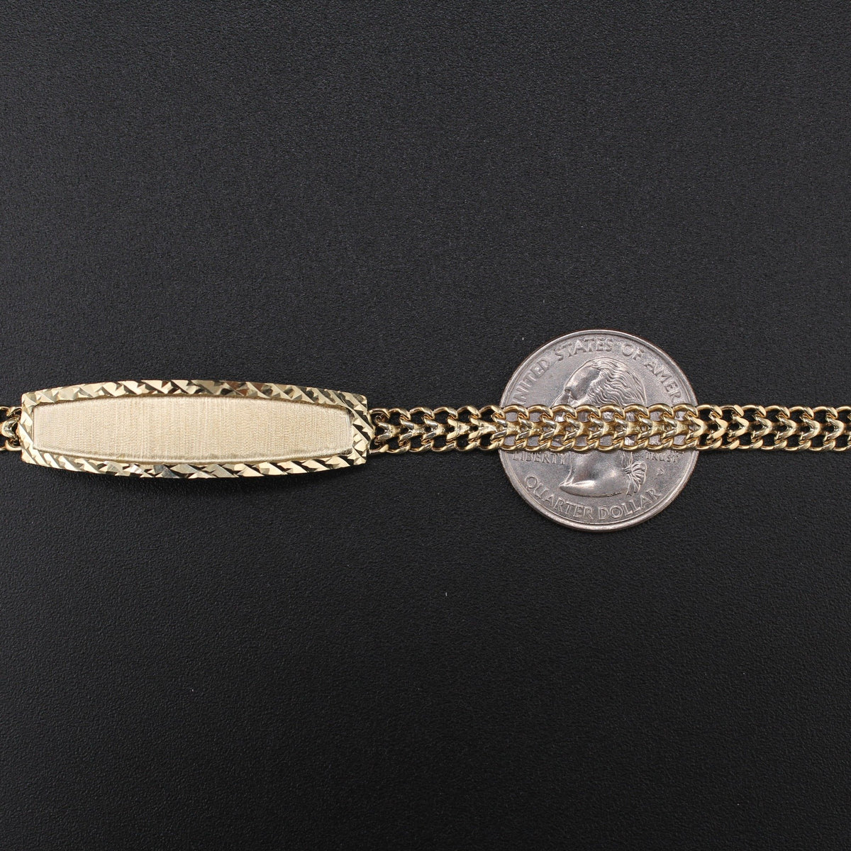 10K Gold ID Chino Bracelet