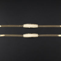 10K Gold ID Chino Bracelet