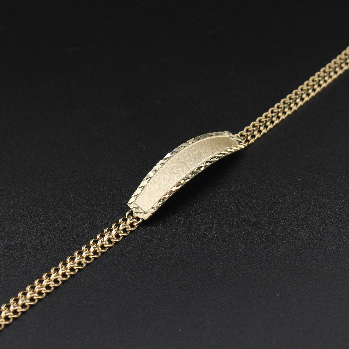 10K Gold ID Chino Bracelet