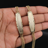 10K Gold ID Chino Bracelet