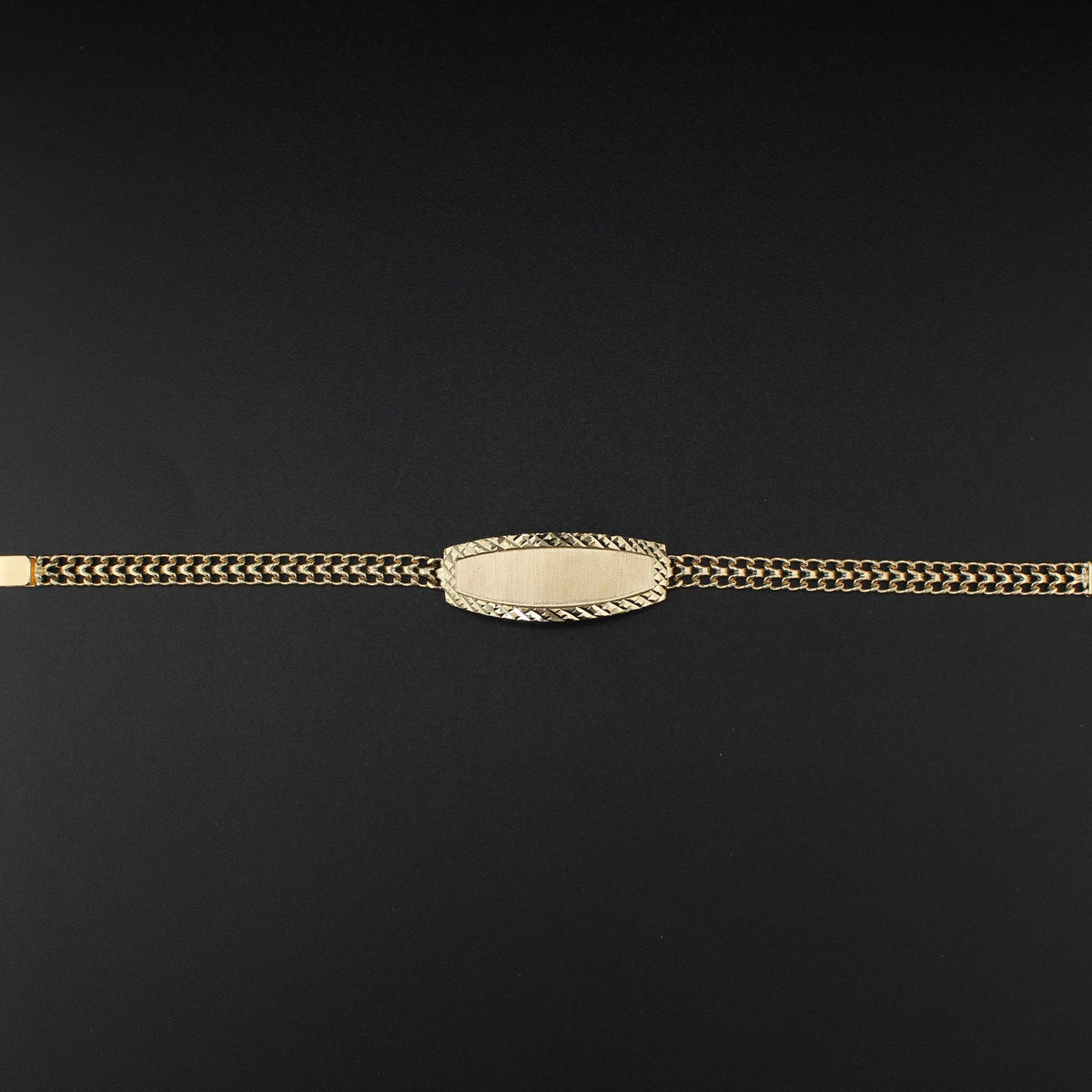 10K Gold Chino ID Bracelet 9 inch