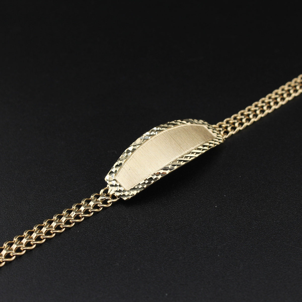 10K Gold Chino ID Bracelet 9 inch