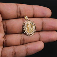 10K Gold Saint Jude Pendant with Heart Border