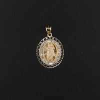 10K Gold Saint Jude Pendant with Heart Border