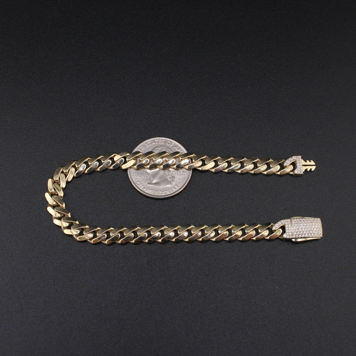 10K Cuban Link Bracelet 8in 7mm