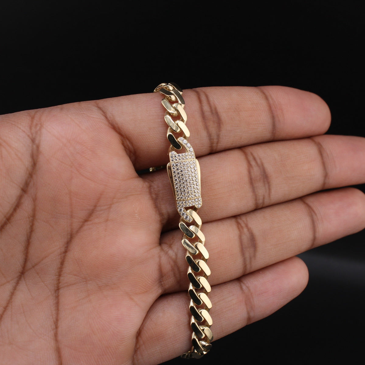 10K Cuban Link Bracelet 8in 7mm