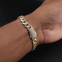 10K Greek Design Monaco Bracelet 8in  9mm