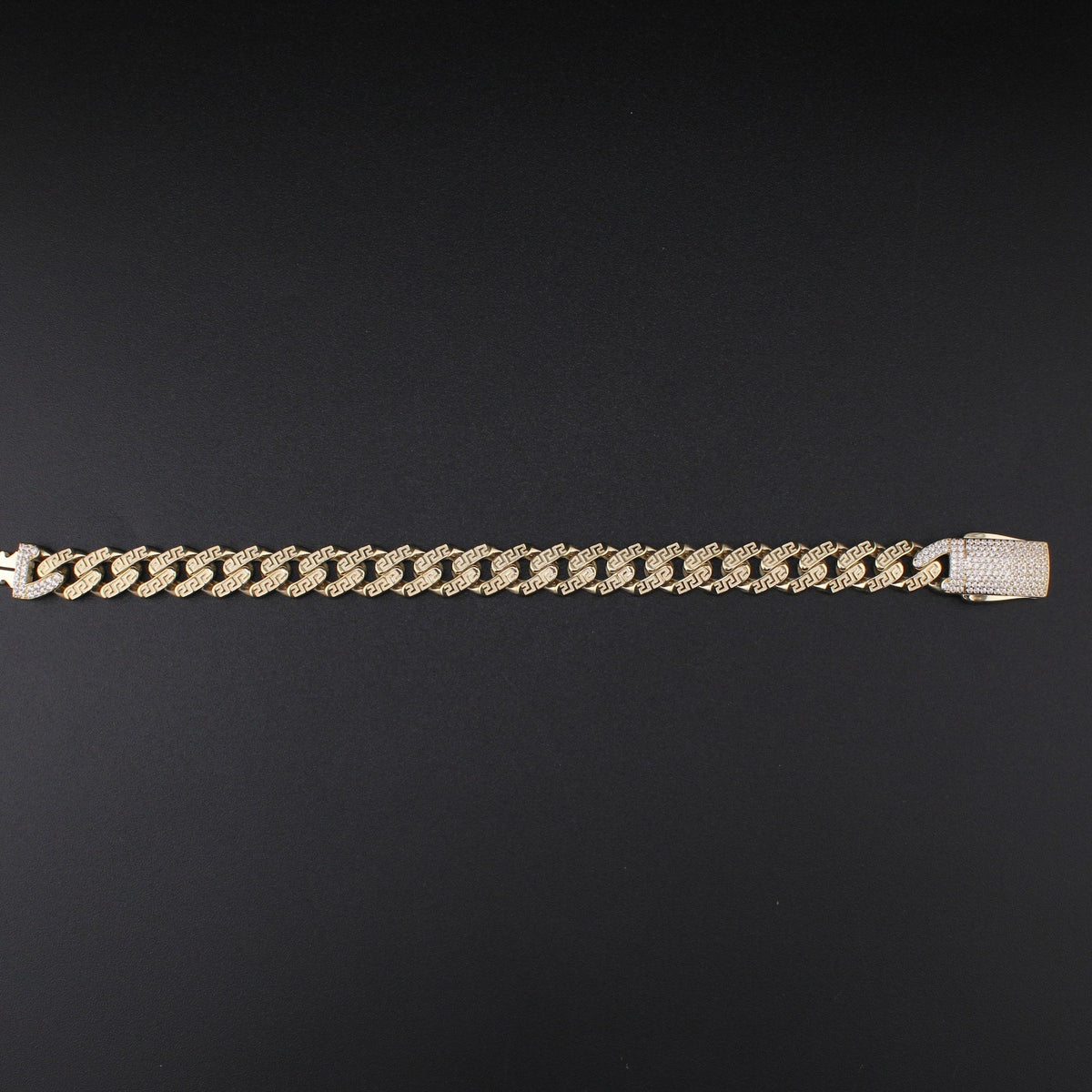 10K YG Royal Vers Bracelet 8in (14.1g) 10mm