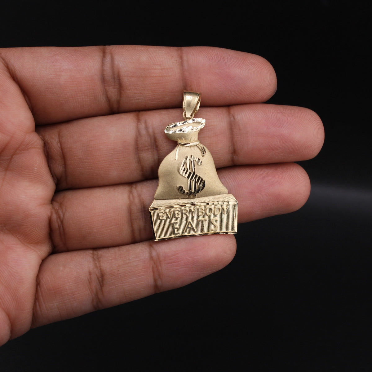 10K  Money Bag Pendant