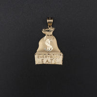 10K  Money Bag Pendant