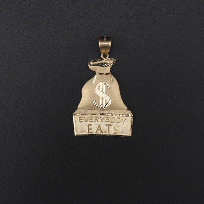10K  Money Bag Pendant