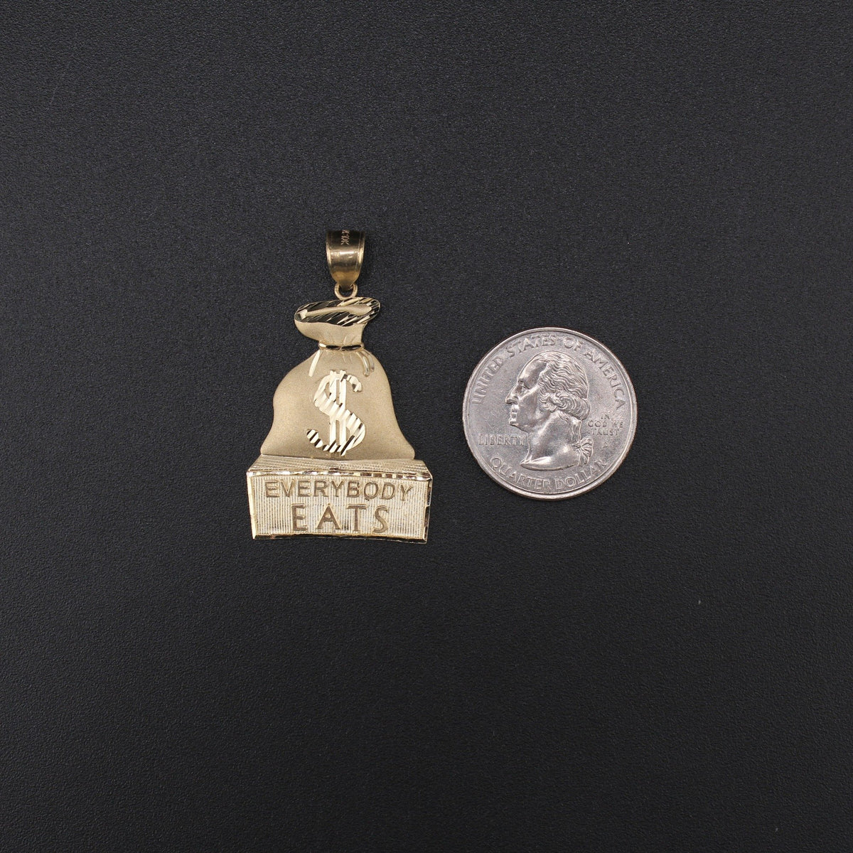 10K  Money Bag Pendant
