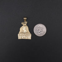 10K  Money Bag Pendant