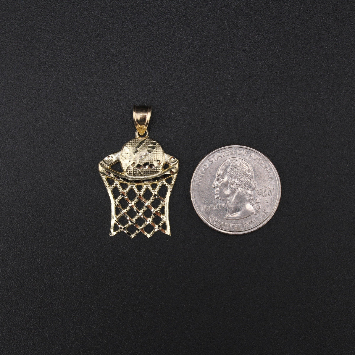 10K  Basketball Hoop Pendant